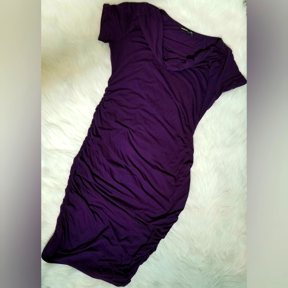 Fitted Purple Maternity Dress